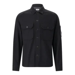 CP Company Overshirt aus Baumwoll-Mix schwarz Übergangsjacke