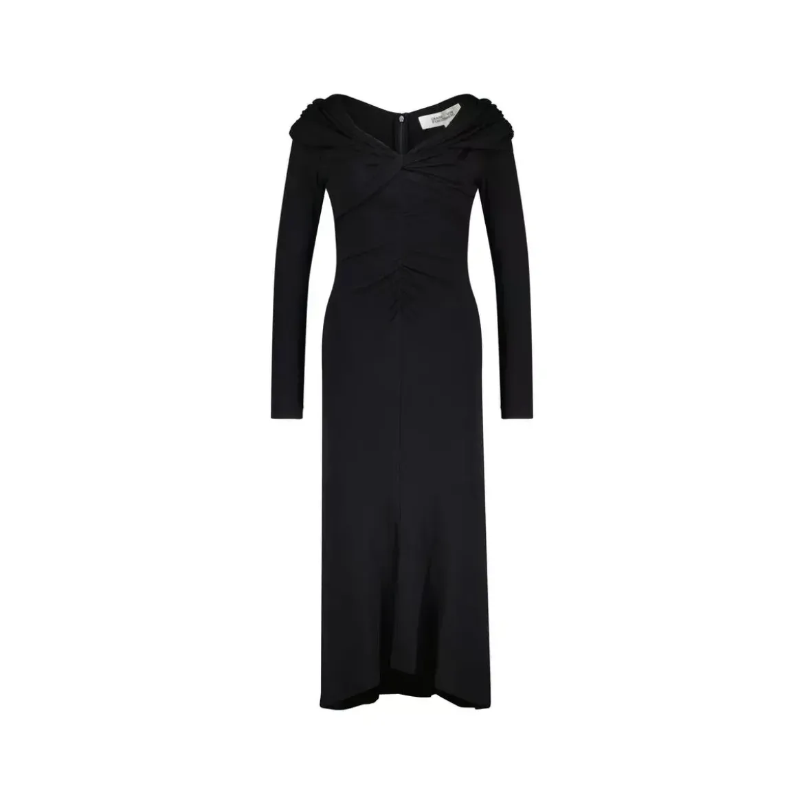 Diane von Furstenberg Jerseykleid SYLVIANA mit Wolle Schwarz Midikleid
