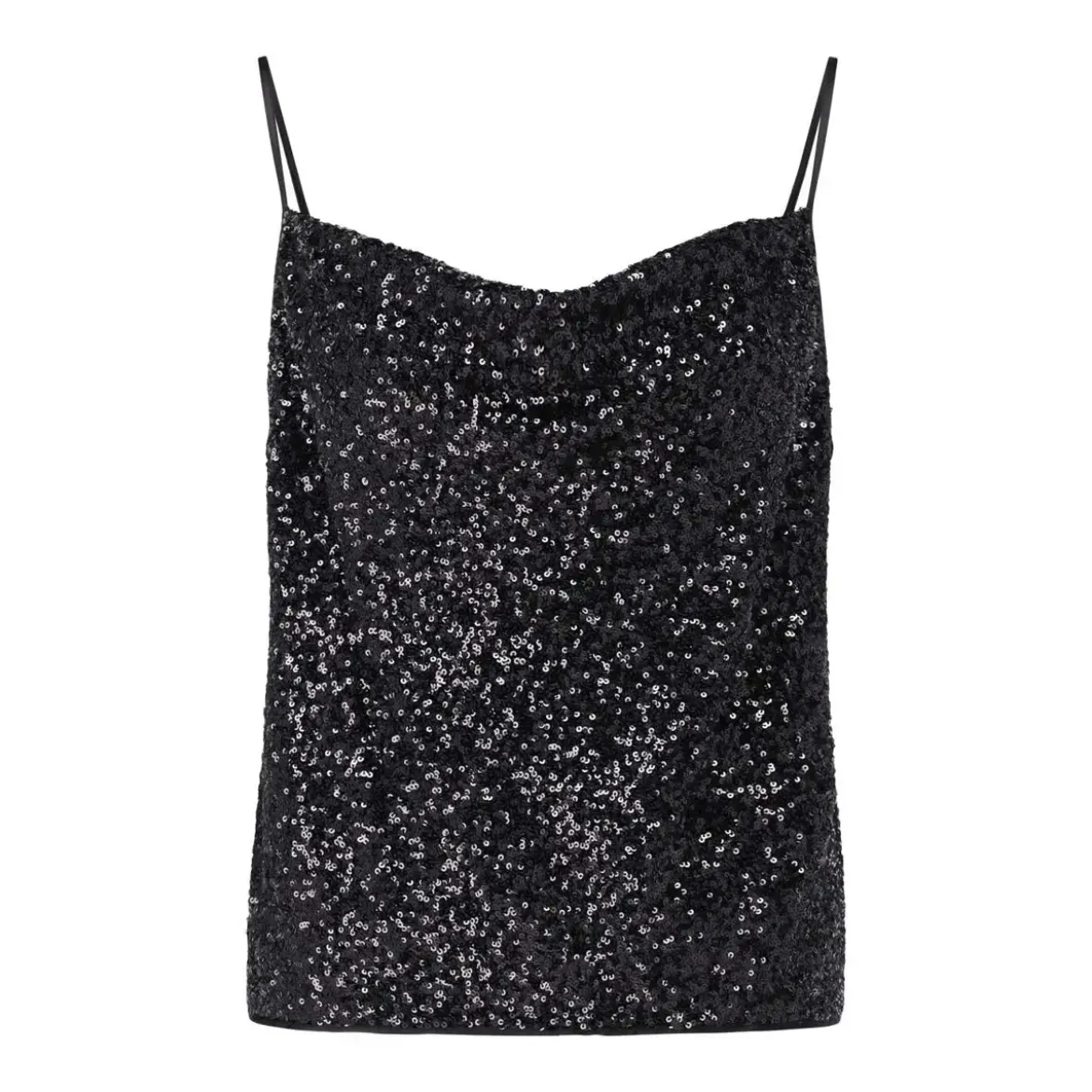 Diane von Furstenberg Top Berlin mit Pailletten Schwarz Top