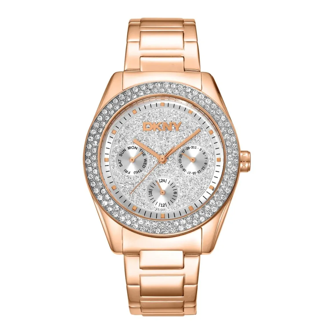 DKNY Quarzuhr Chambers Multi Glitz rose Quarzuhr
