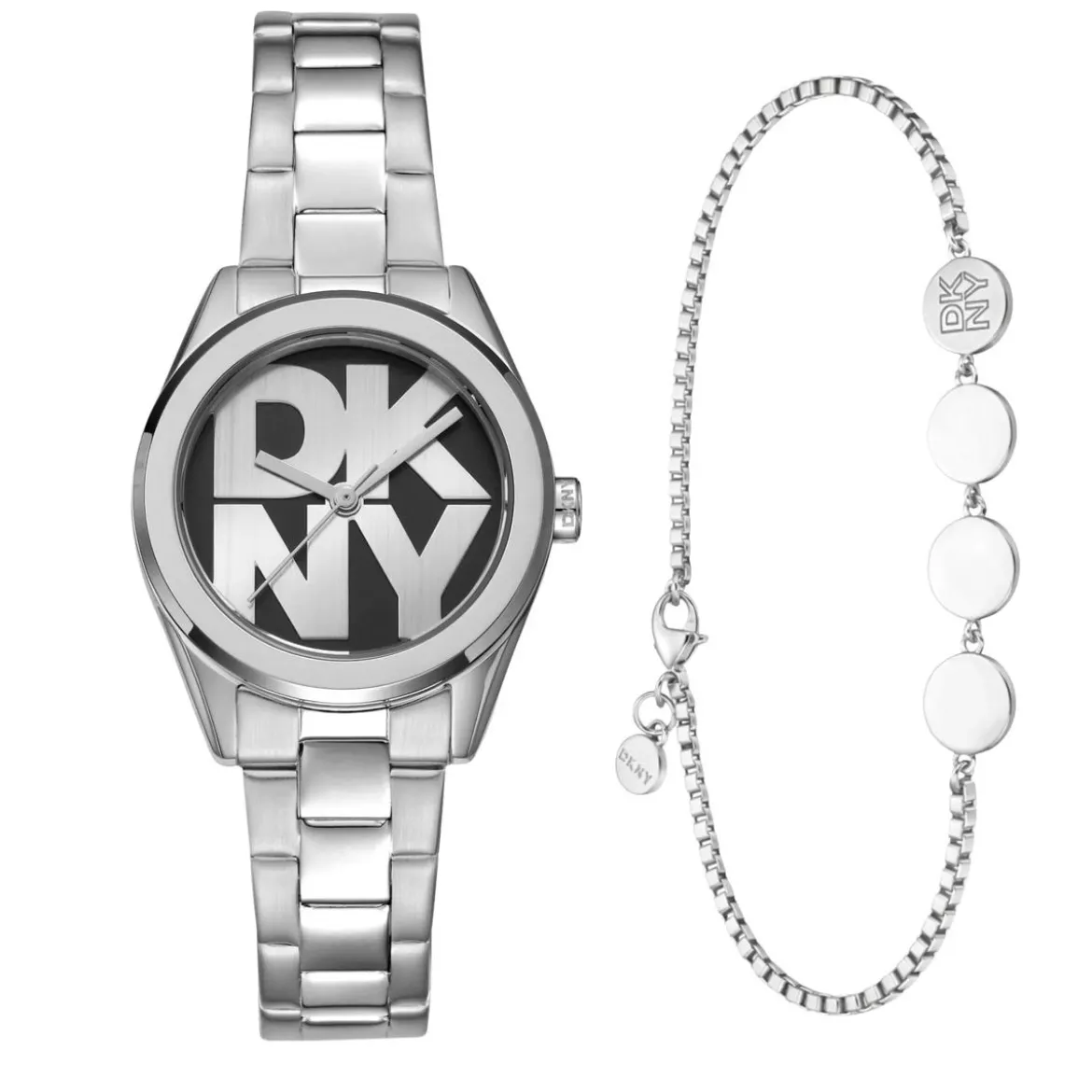 DKNY Quarzuhr Logo Watch Set silber Quarzuhr