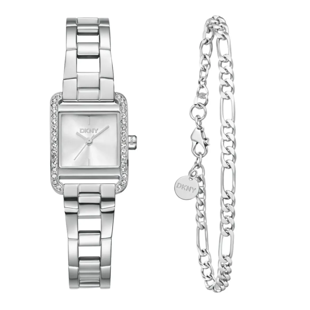 DKNY Quarzuhr Mini Square Watch Set silber Quarzuhr