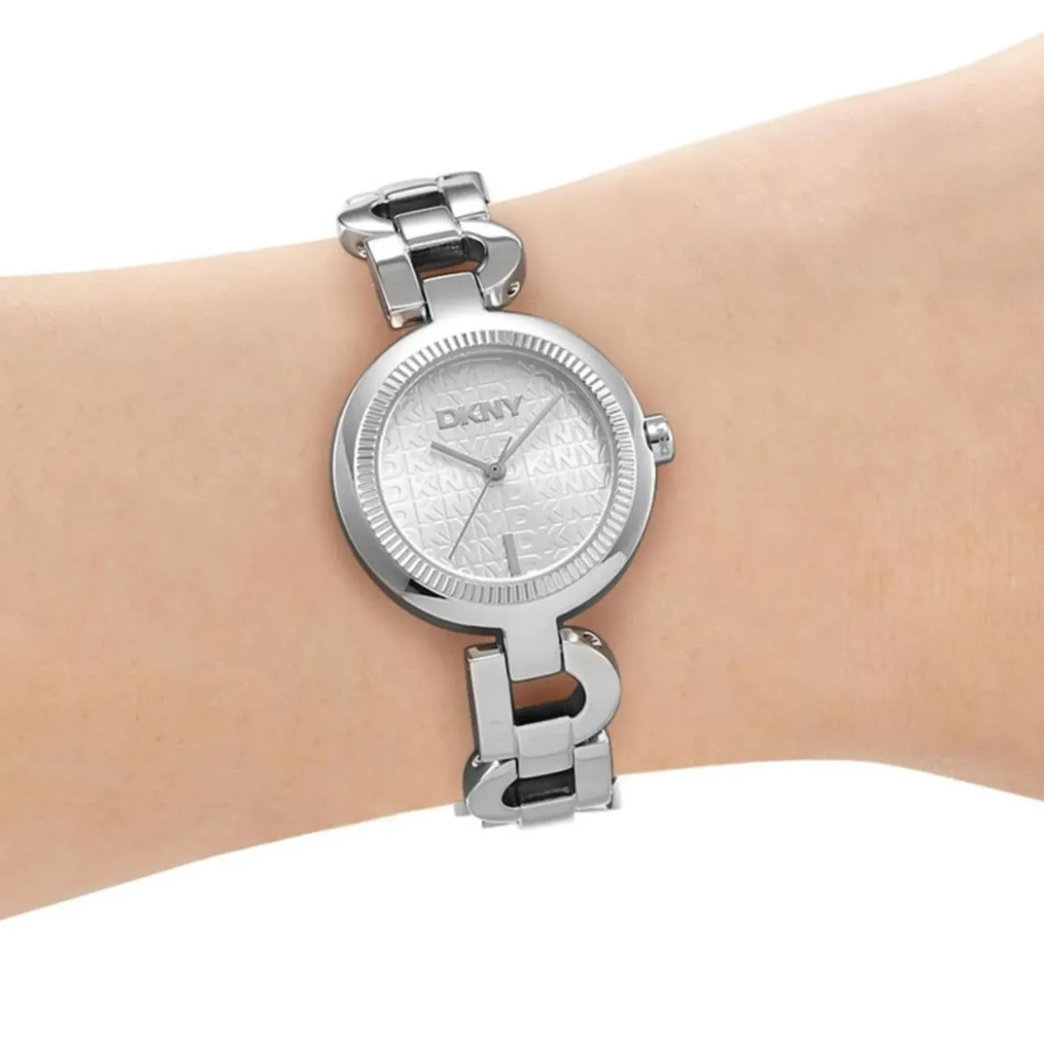 DKNY Quarzuhr Open Link Watch silber Quarzuhr