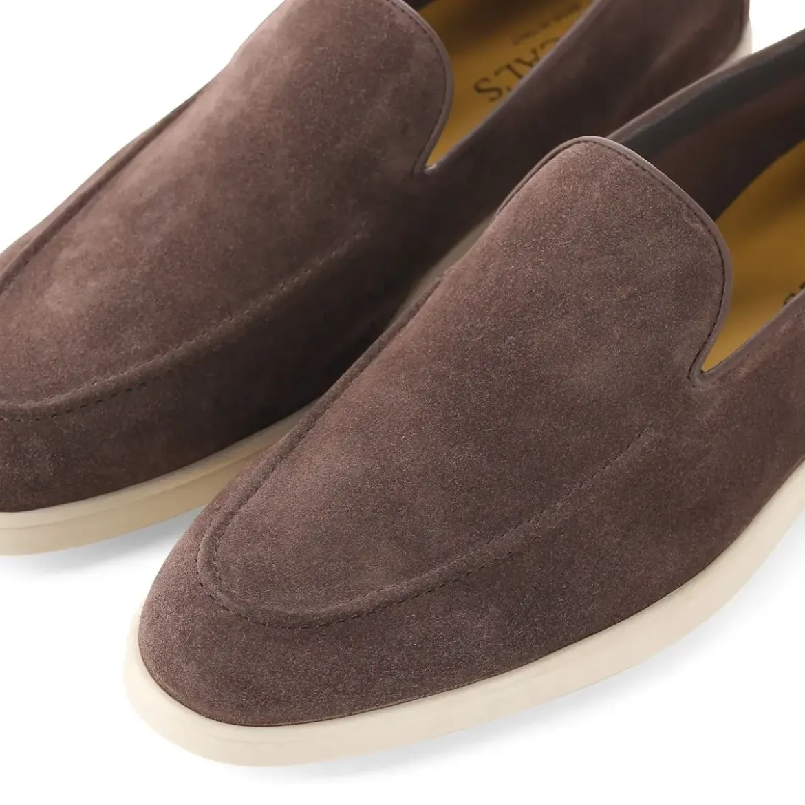 Doucal's Mokassins aus Veloursleder braun Schnürschuhe
