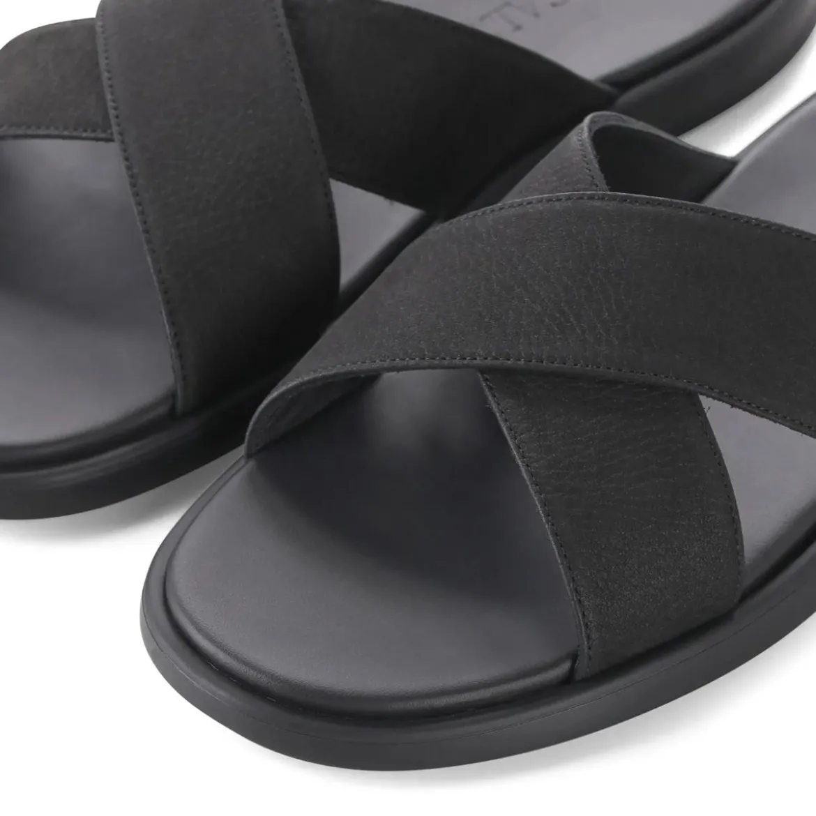 Doucal's Sandalen aus Leder schwarz Schnürschuhe
