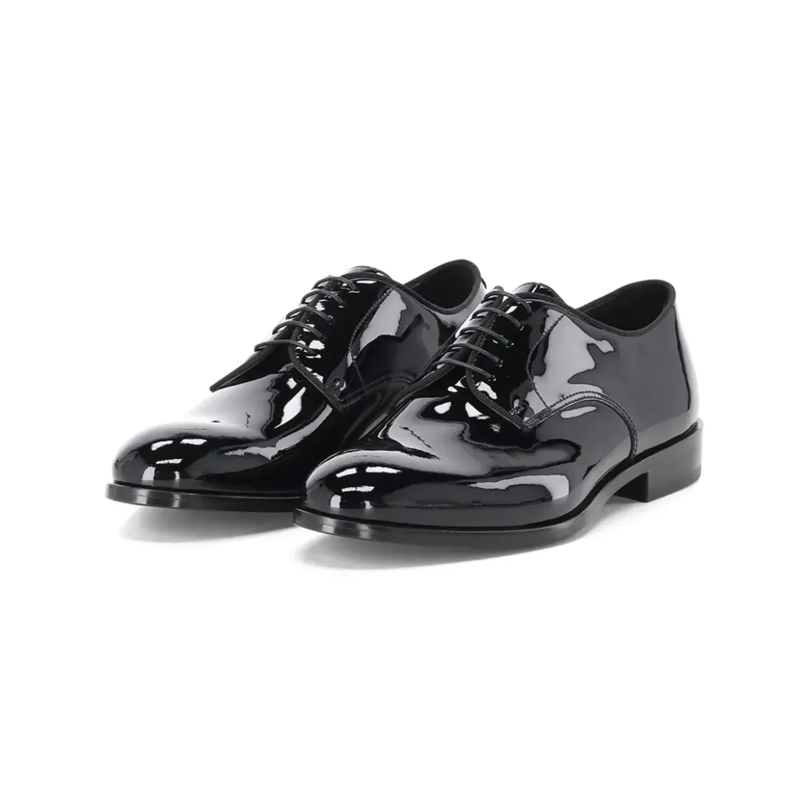 Doucal's Schnürschuhe aus Lackleder schwarz Schnürschuhe