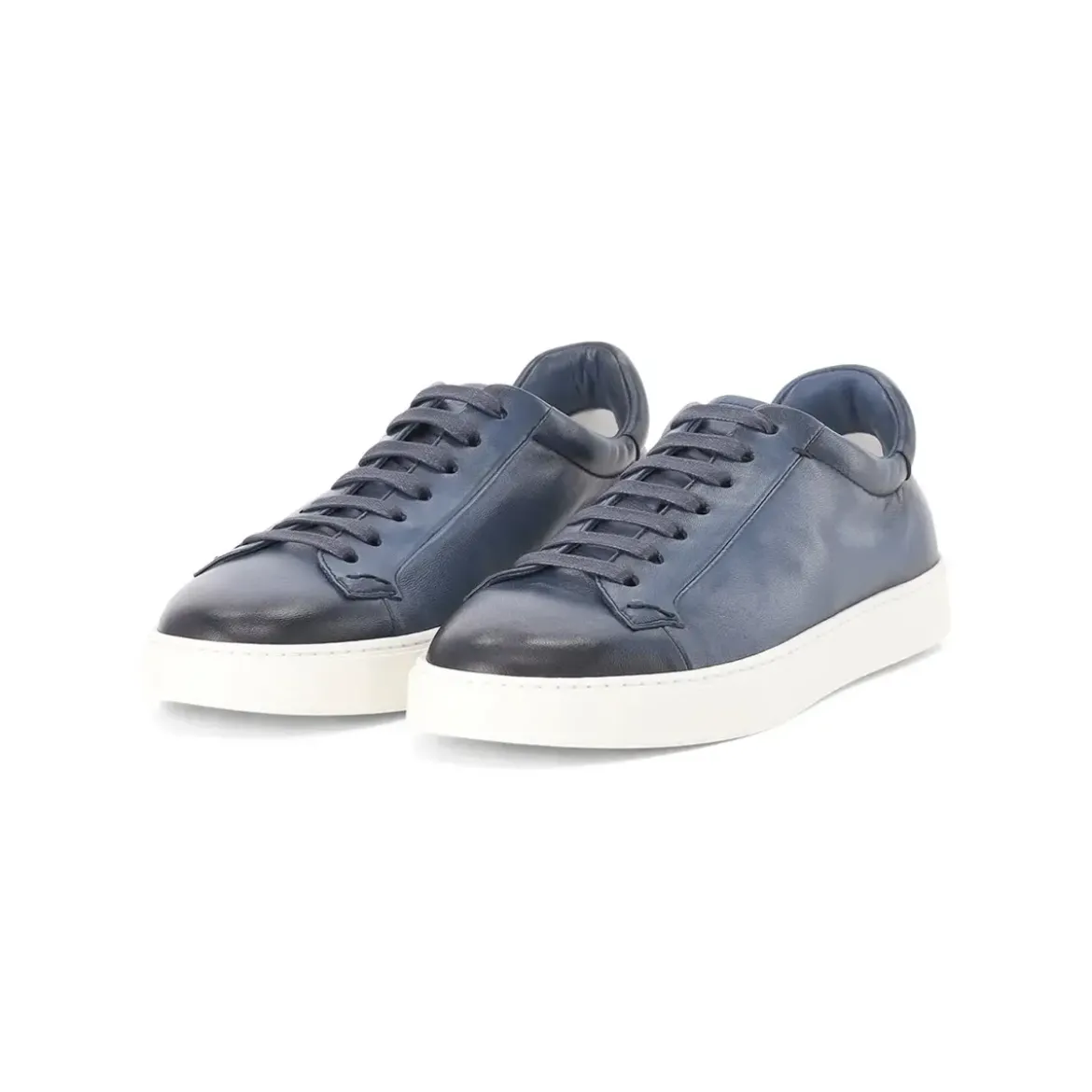 Doucal's Sneaker aus Leder blau Schnürschuhe
