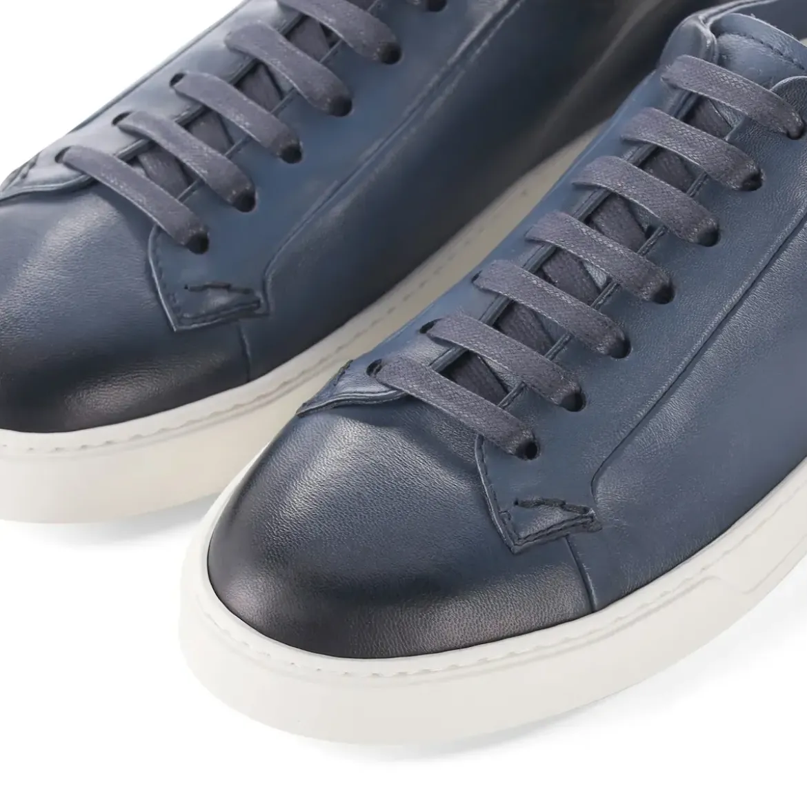 Doucal's Sneaker aus Leder blau Schnürschuhe