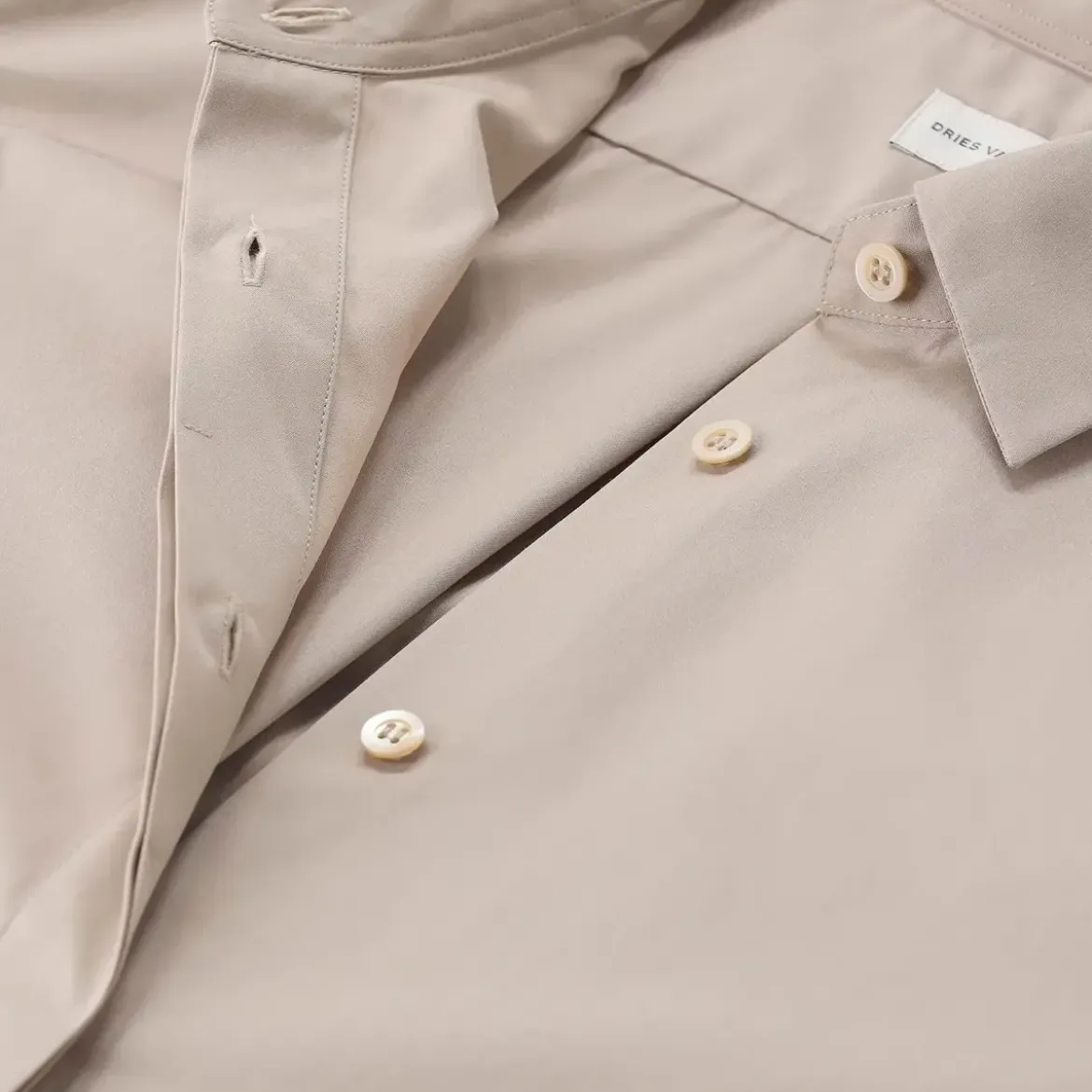 Dries Van Noten Hemdbluse Clavini beige Bluse