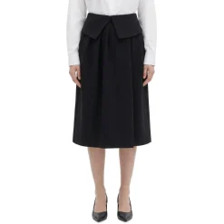 Dries Van Noten Midirock Sarunga schwarz Midirock