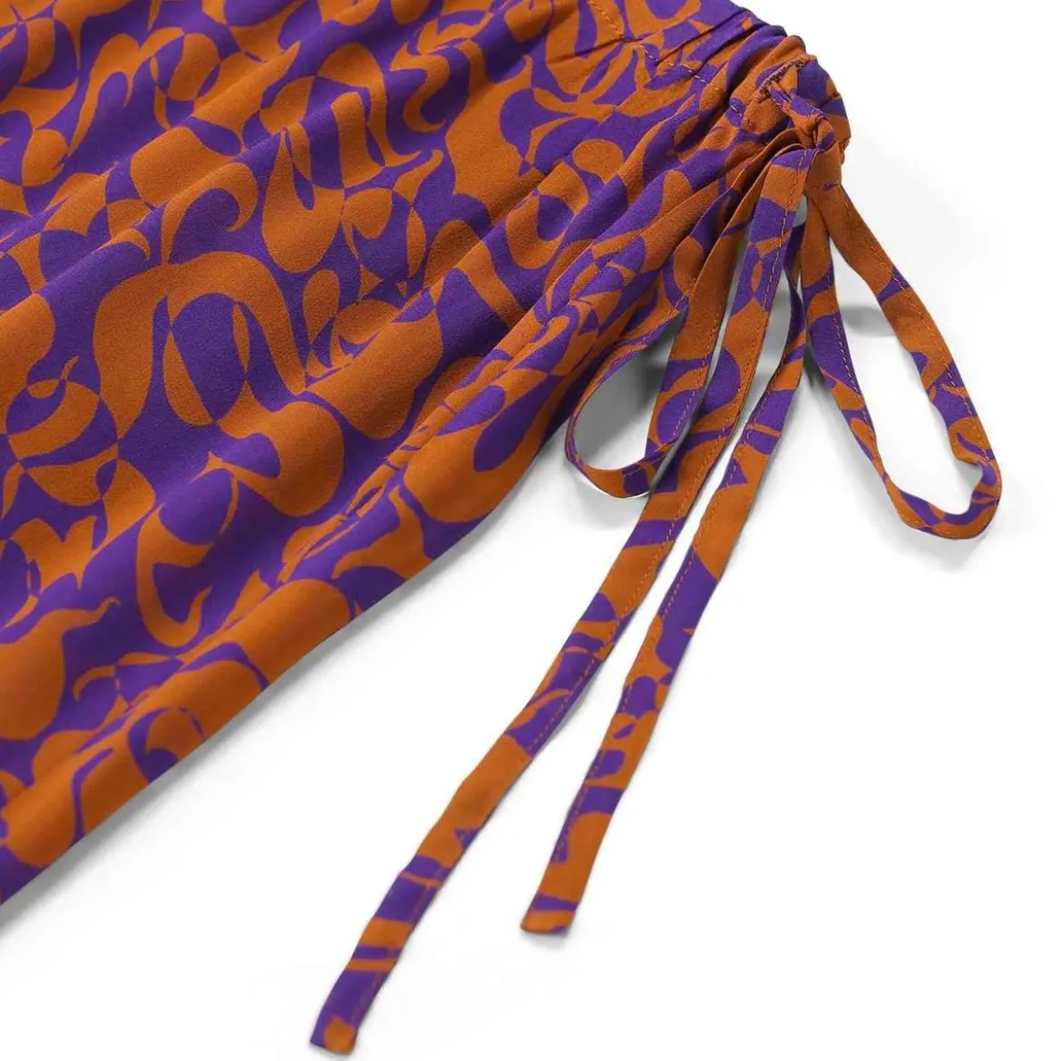 Dries Van Noten Midirock Scotts mit Muster orange Midirock