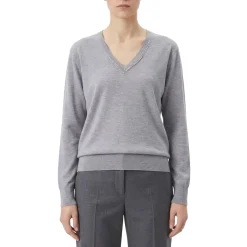 Dries Van Noten Pullover aus Wolle grau Pullover