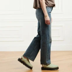 Dr. Martens ZebZag Mule Sage Green EH Suede Mules