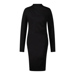 DRYKORN Kleid Beatrea mit seitlicher Raffung schwarz Minikleid