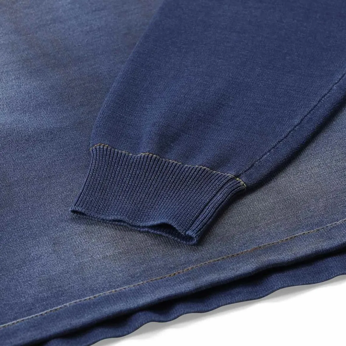 Dsquared2 Langarm-Poloshirt im Denim-Style blau Poloshirt
