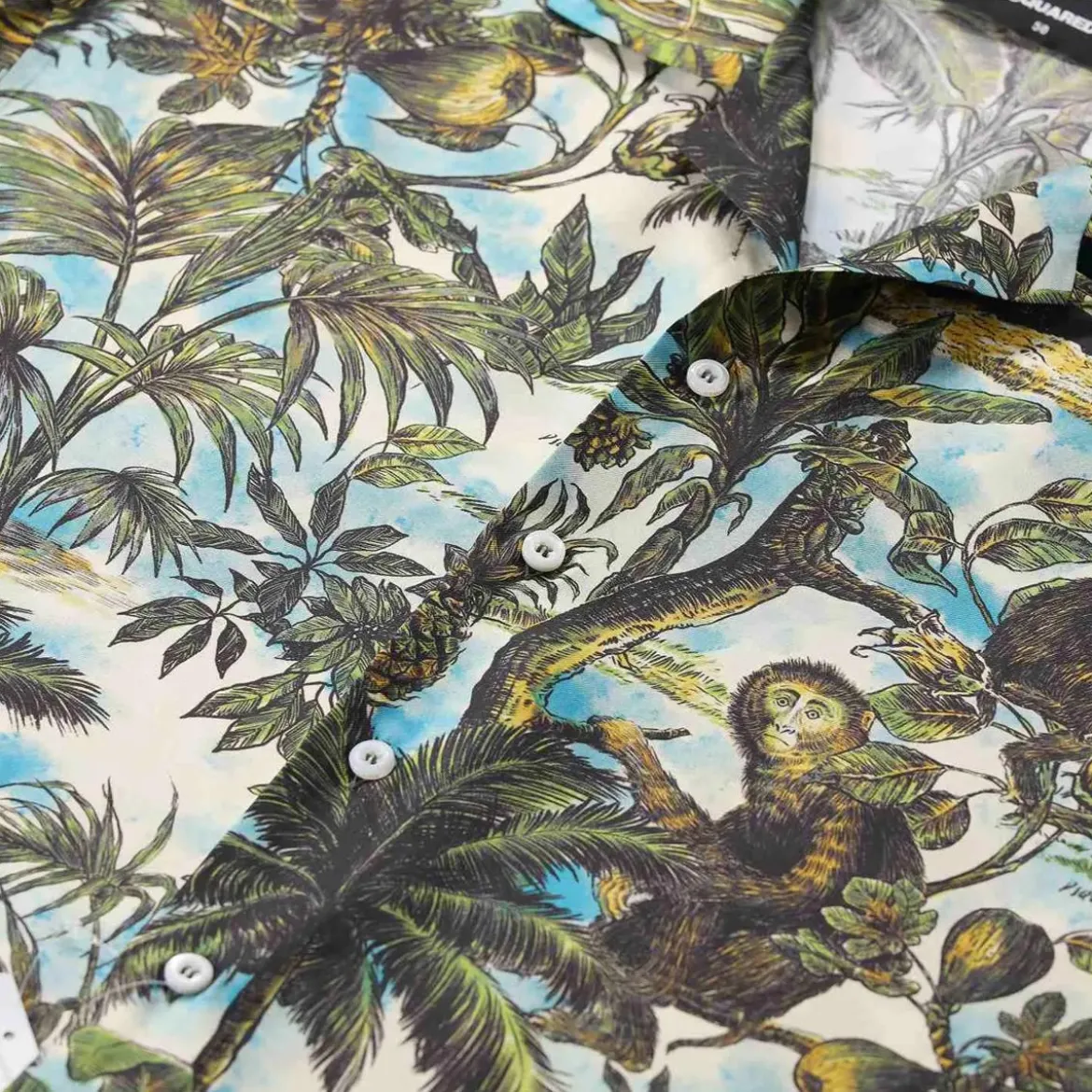 Dsquared2 Seidenhemd mit Print mehrfarbig Hemd
