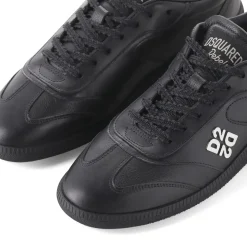 Dsquared2 Sneaker Rebels aus Leder schwarz Schnürschuhe