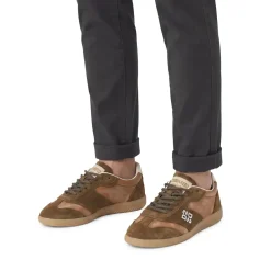 Dsquared2 Sneaker Rebels aus Veloursleder braun Schnürschuhe