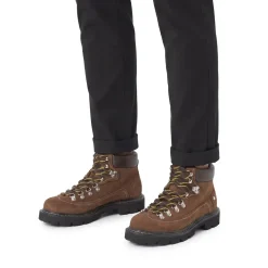 Dsquared2 Stiefel Canadian aus Wildleder braun Schnürstiefel