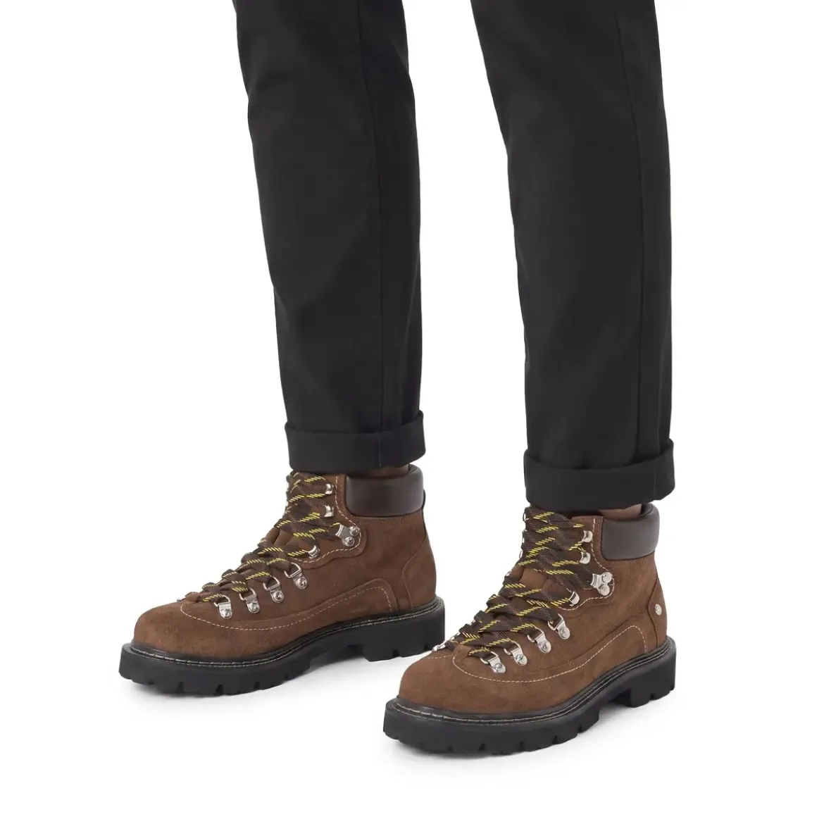 Dsquared2 Stiefel Canadian aus Wildleder braun Schnürstiefel