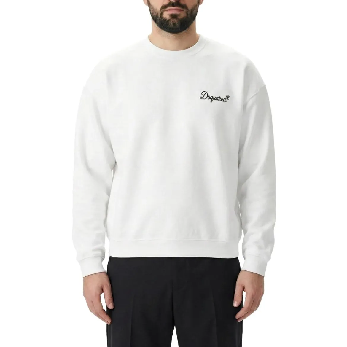Dsquared2 Sweatshirt mit Logo-Stickerei weiß Sweatshirt