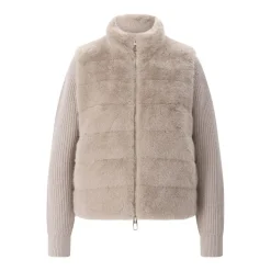 Duno Jacke Nila Pejo mit Strickärmeln beige Übergangsjacke