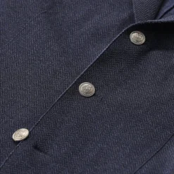 Eleventy Sakko aus Baumwollmix blau Anzugjacke