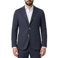 Eleventy Sakko aus Baumwollmix blau Anzugjacke