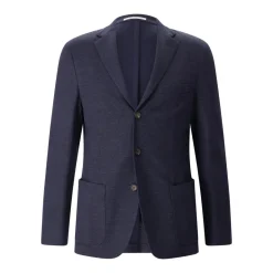 Eleventy Sakko aus Baumwollmix blau Anzugjacke