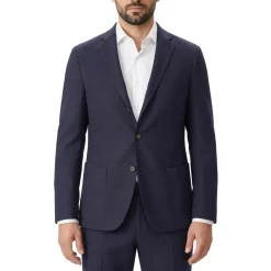 Eleventy Sakko aus Baumwollmix blau Anzugjacke