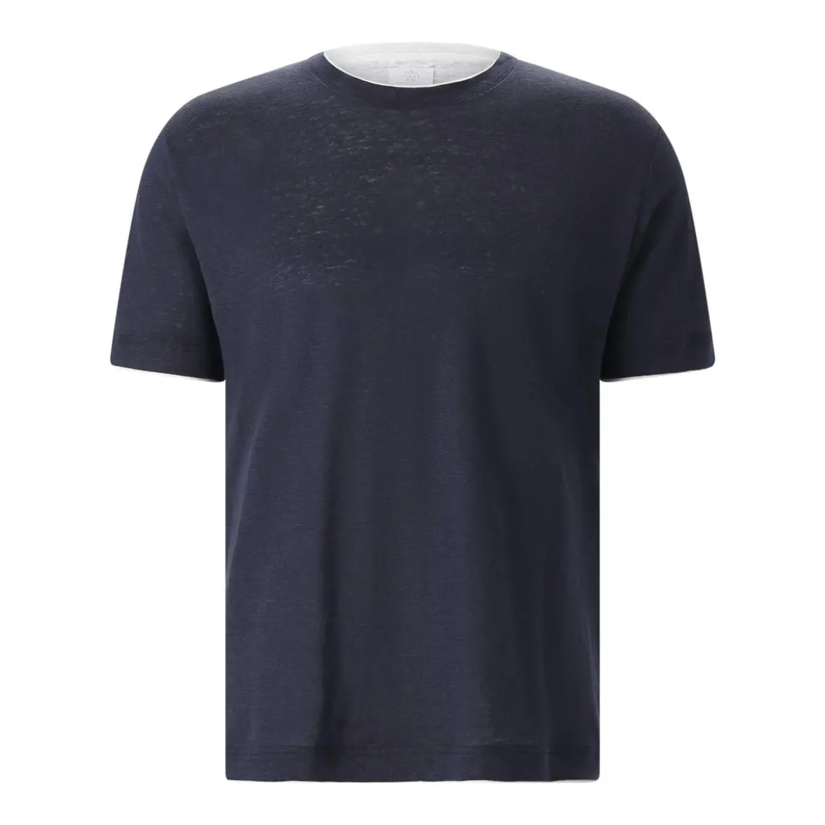 Eleventy T-Shirt aus Leinen blau T-Shirt