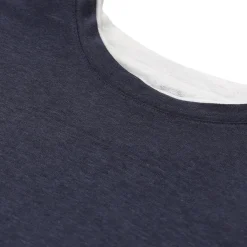 Eleventy T-Shirt aus Leinen blau T-Shirt