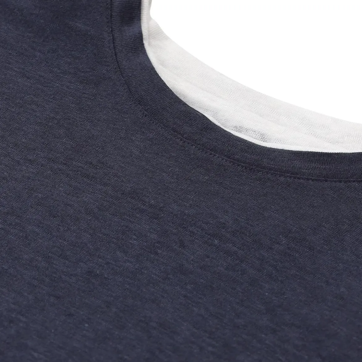 Eleventy T-Shirt aus Leinen blau T-Shirt