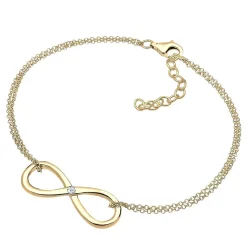 Elli Armband Infinity Ewig Diamant (0.03 ct.) 925 Silbe gold Armband