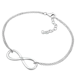 Elli Armband Infinity Ewig Diamant (0.03 ct.) 925 Silbe silber Armband
