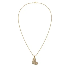 Elli Halskette Buchstabe L Weiß 925 Sterling Silber ver gold Mittellange Halskette