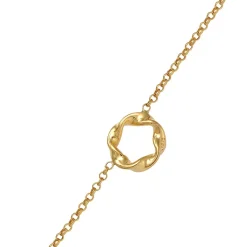 Elli Halskette Choker Erbskette Kreis Design Twisted 375 gold Choker