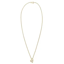 Elli Halskette Herz Liebe Zirkonia 585 Bezaubernd Gelbg gold Mittellange Halskette