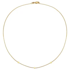 Elli Halskette Plättchen Kreis Rund Coin Boho 375 Gelbg gold Mittellange Halskette