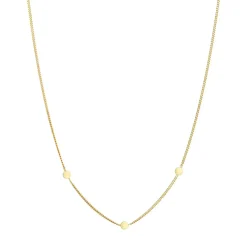 Elli Halskette Plättchen Kreis Rund Coin Boho 375 Gelbg gold Mittellange Halskette