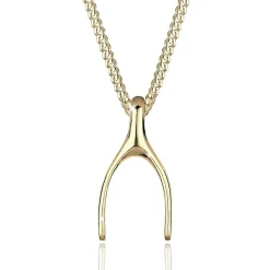 Elli Halskette Wünschelrute 375 Gelbgold gold Mittellange Halskette