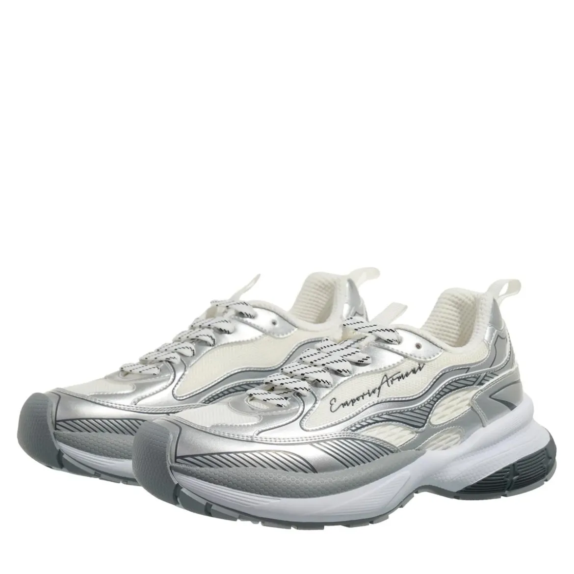 Emporio Armani Aura Sneaker Silver Low-Top-Sneaker