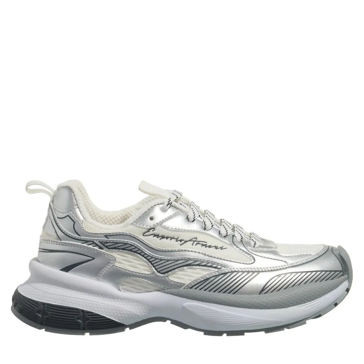 Emporio Armani Aura Sneaker Silver Low-Top-Sneaker