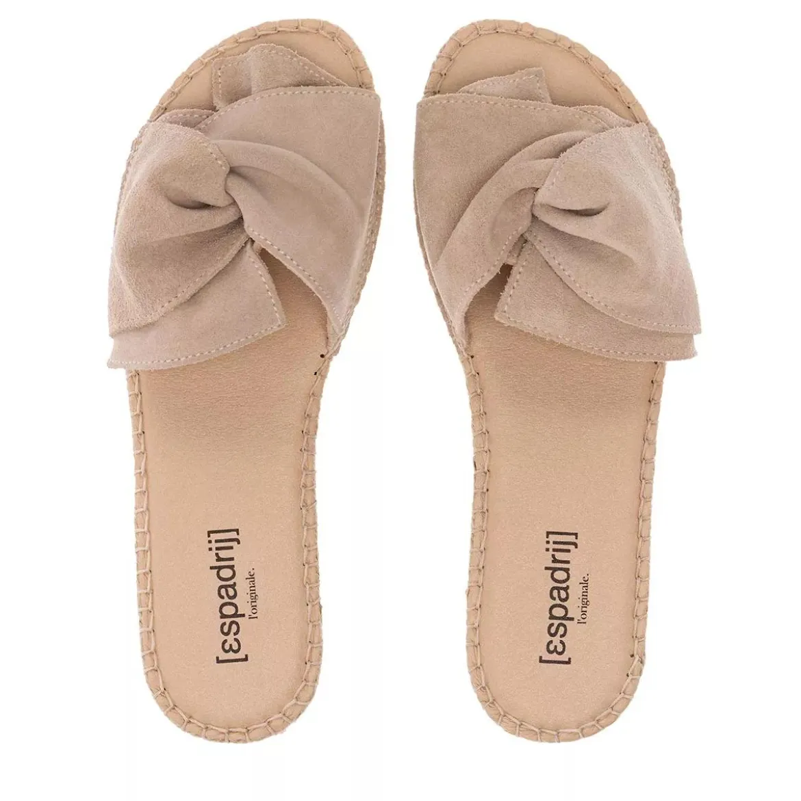 Espadrij l’originale Plage Boucle Velour Beige Slides