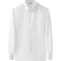 Eton Eton Solid Signature Twill Shirt Lange Mouw Overhe weiß Hemd