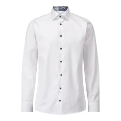 Eton Slim-Fit Baumwollhemd mit floralen Details Weiß Hemd