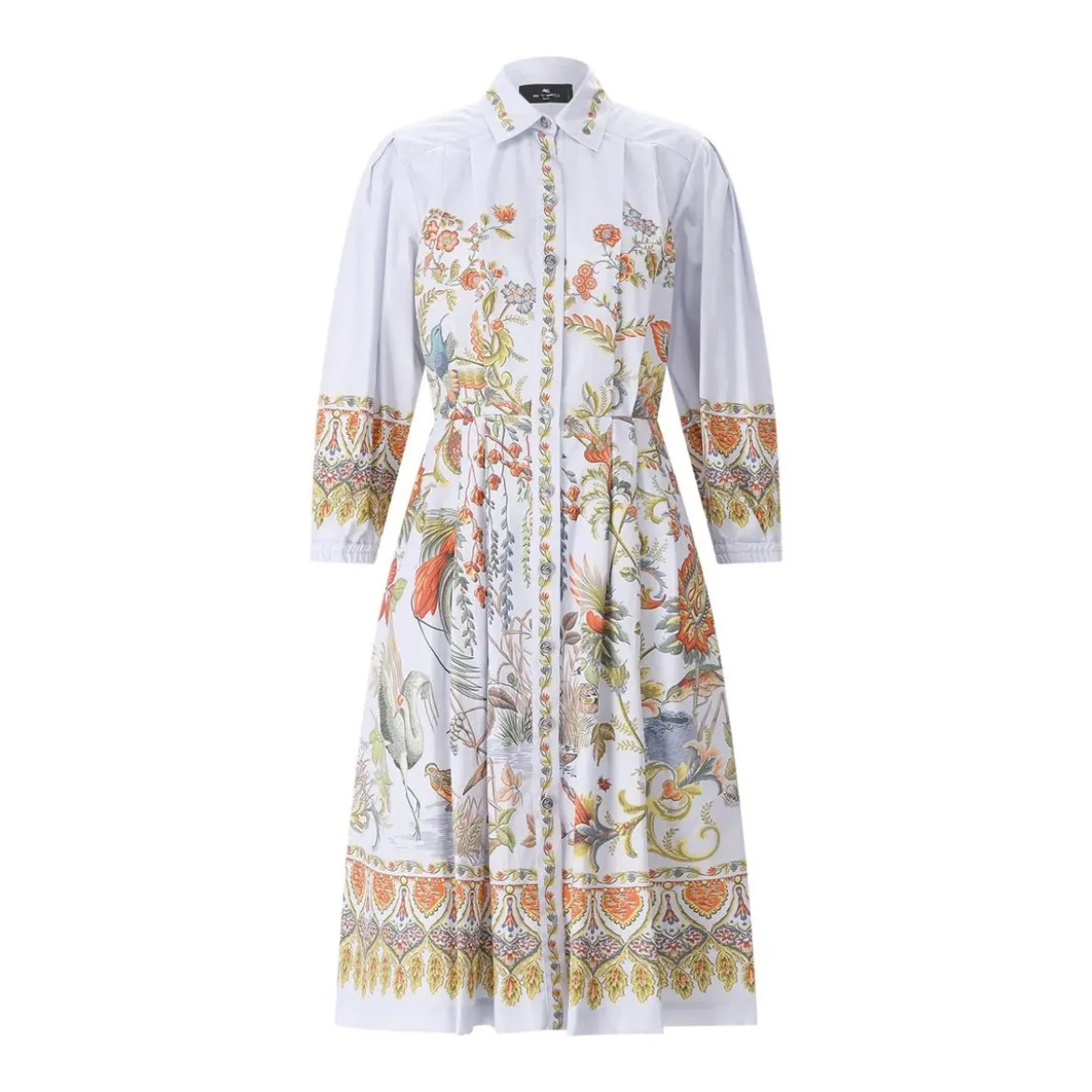 Etro Blusenkleid mit Muster blau Hemdblusenkleid