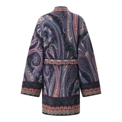 Etro Lange Strickjacke mit Gürtel mehrfarbig Strickjacke