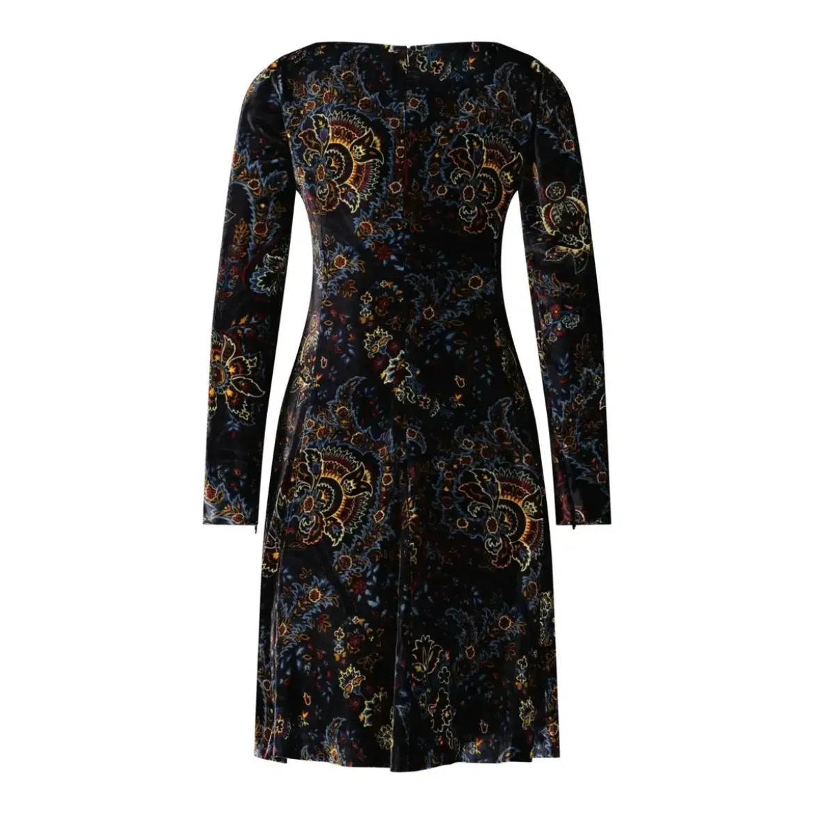Etro Midikleid aus Samt schwarz Midikleid
