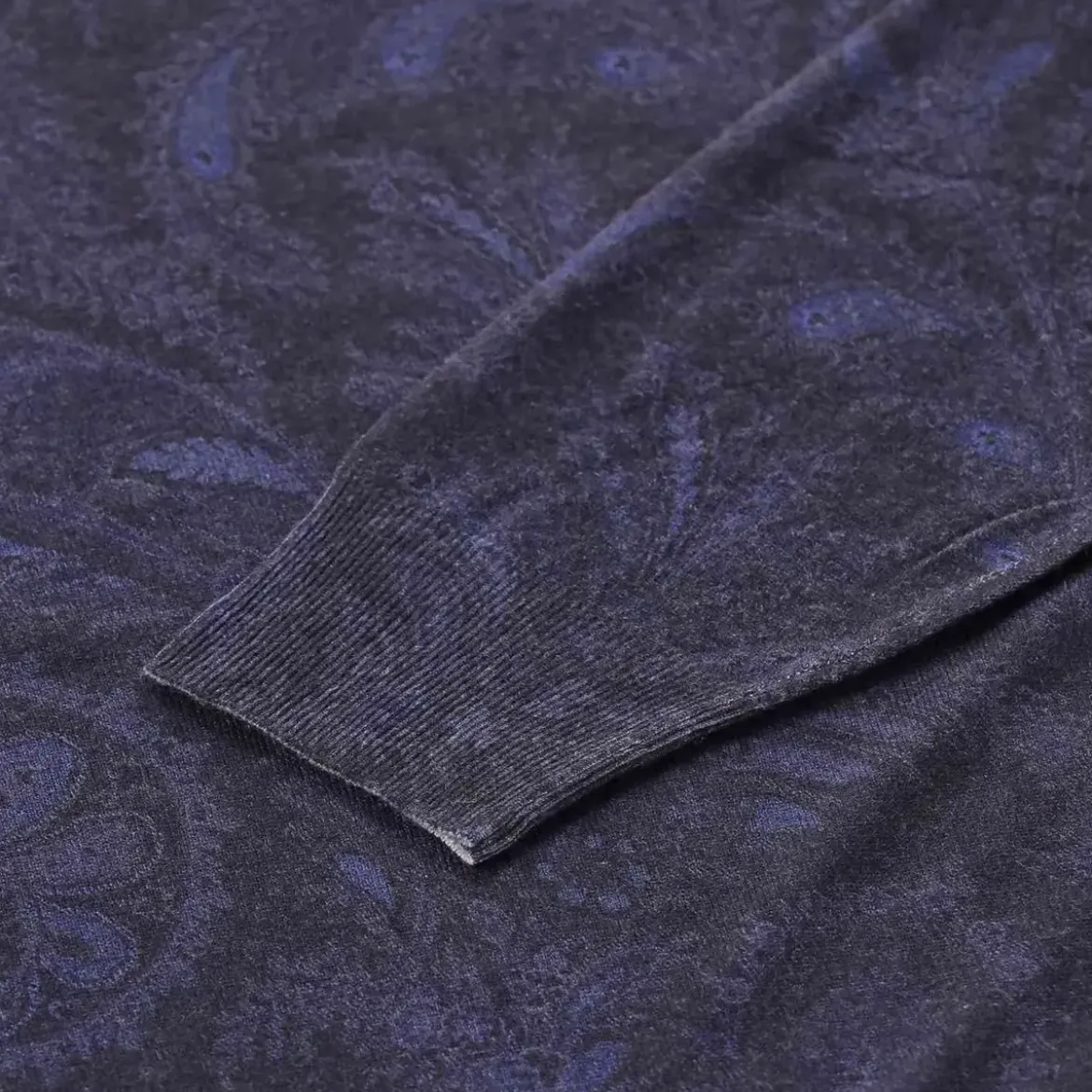Etro Pullover aus Kaschmir-Seiden-Mix blau Pullover